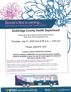 Bonnie's Bus @ Doddridge County Health Department