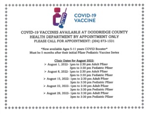 Free COVID-19 Vaccine Clinic @ Doddridge County Health Department