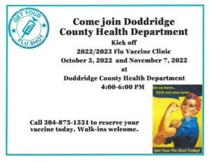 Doddridge County Health Department "Kick Off" Flu Vaccine Clinic @ Doddridge County Health Department