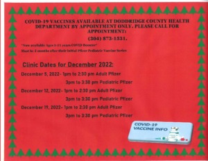 COVID-19 Vaccine Clinic @ Doddridge County Health Department