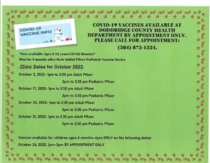 COVID-19 Vaccine Clinic @ Doddridge County Health Department